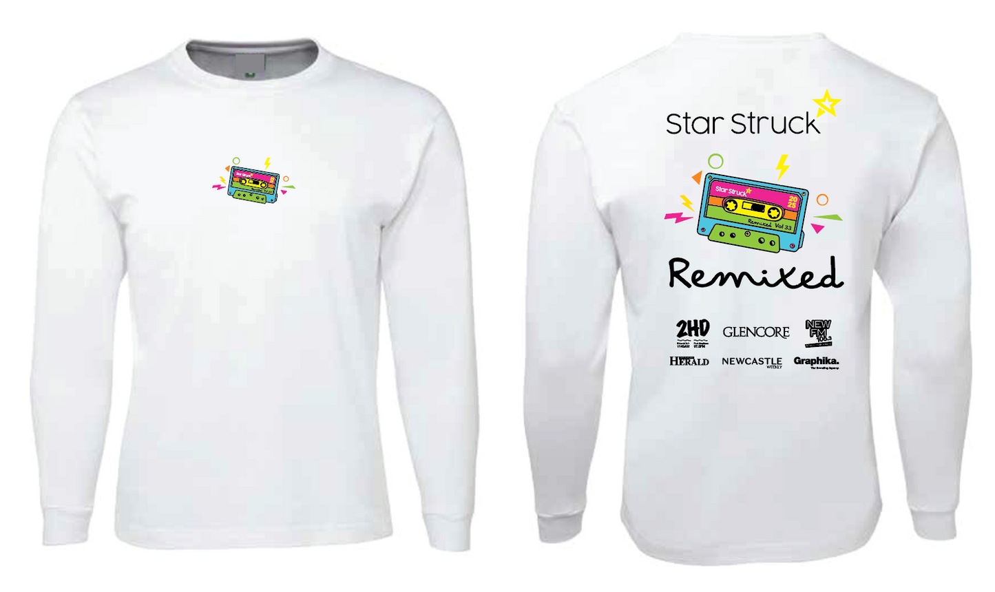 Star Struck Long Sleeved T-shirts (White)