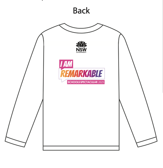 White Long Sleeved Schools Spectacular T-shirts